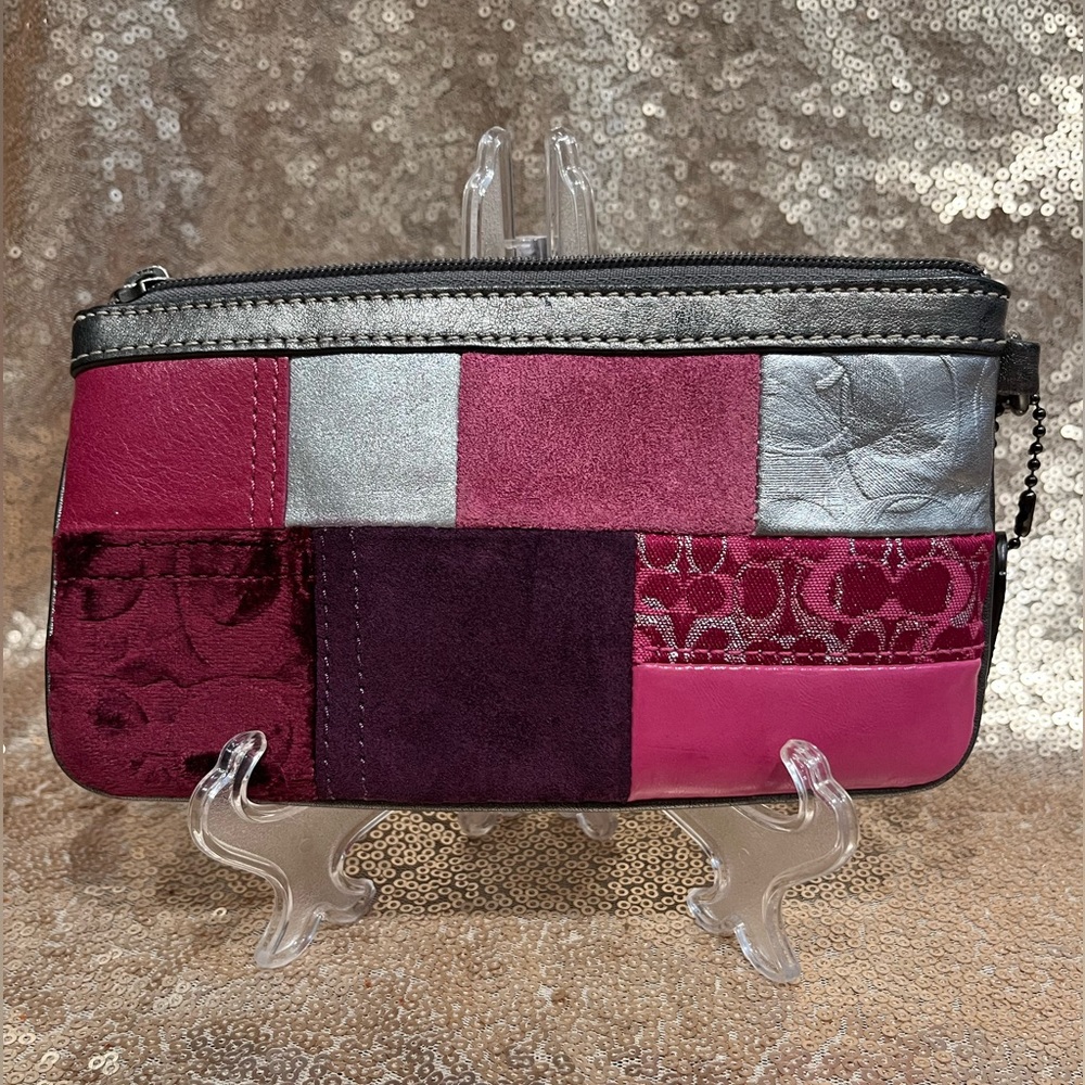 Coach Euc Patchwork Mini Purse / Wristlet - image 3